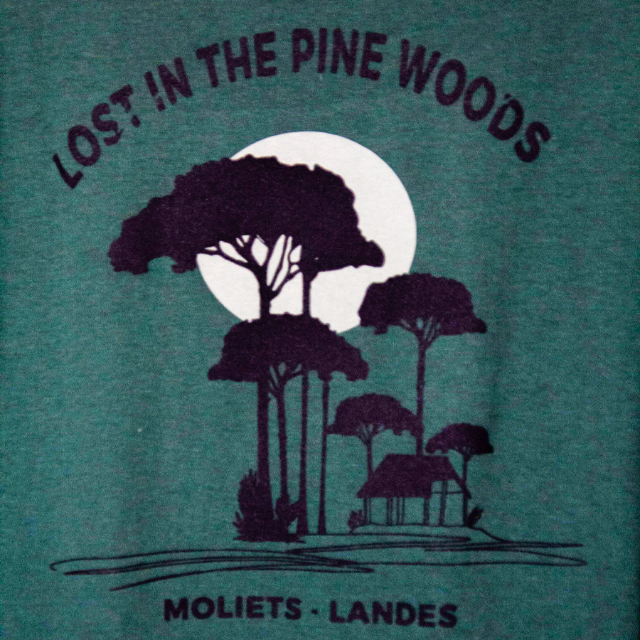 Tshirt SOONLINE Lost in the pine woods vert foncé